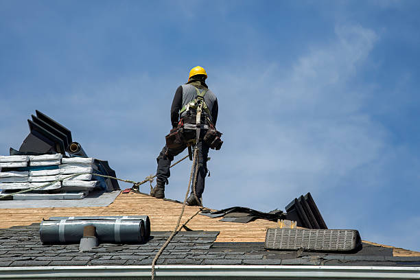 Professional Flat Roof Repair technician working in Newberry, MI